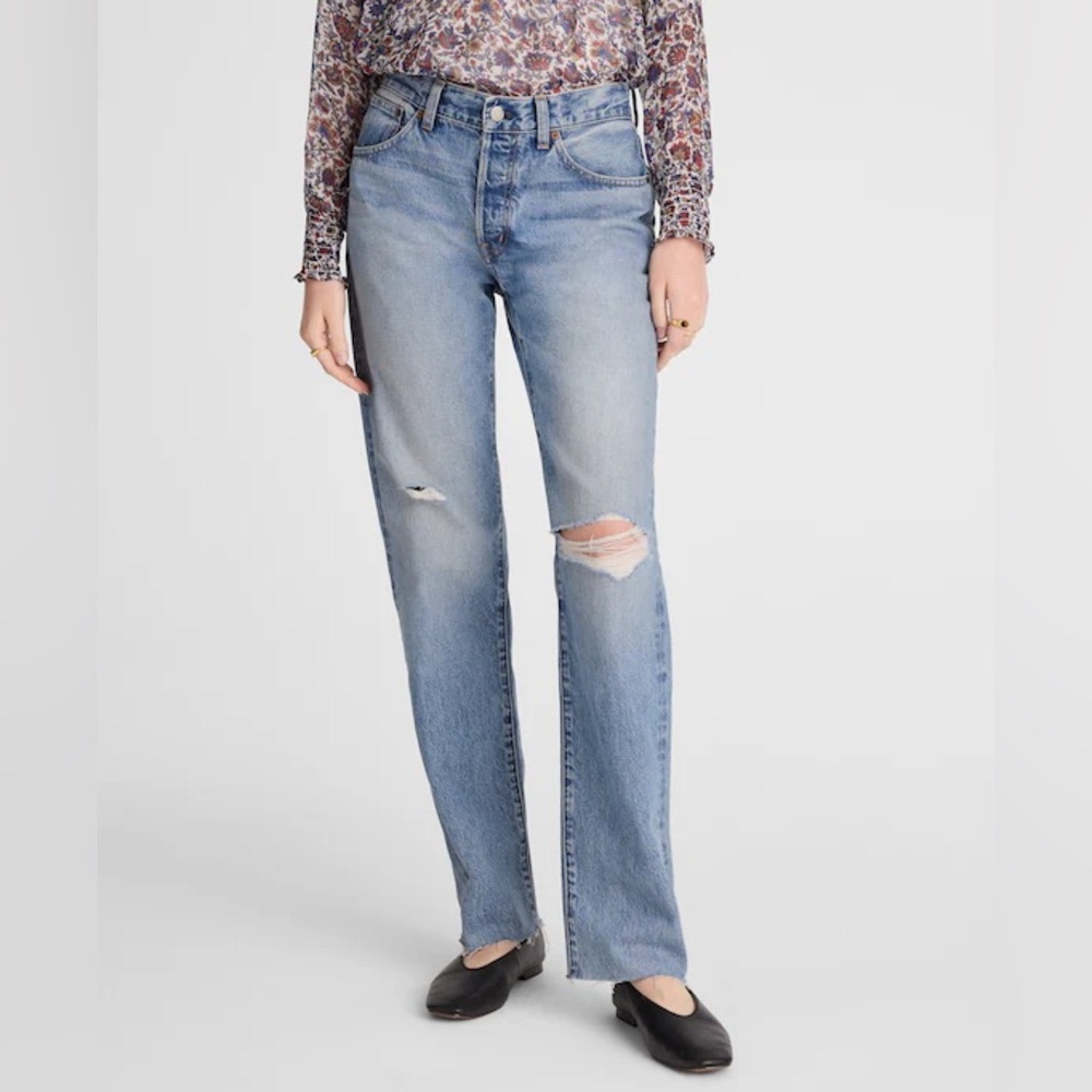 Madewell Dean Easy Straight Jean in Nickelsville Wash Women’s Size 25